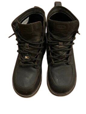 KEEN Men's Dark Brown Leather Boots STEEL TOE - Only worn a few times